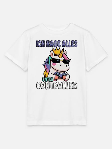 Einhorn gaming controller - Stanley/Stella Kinder T-Shirt MINI CREATOR - Weiß