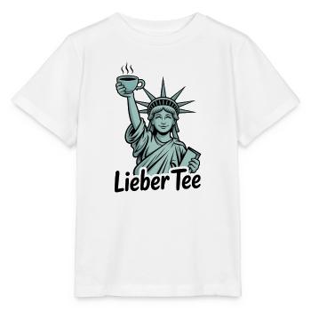 Lieber Tee Liberty Statue - Stanley/Stella Kinder T-Shirt MINI CREATOR  - Weiß - Vorne - Maike (125cm)