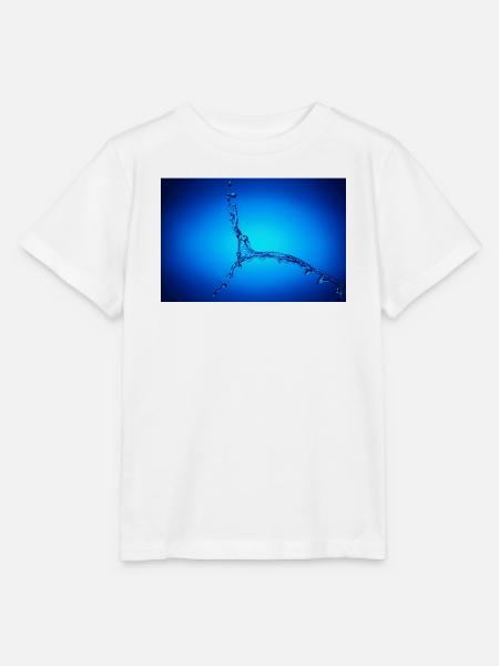 Blauer Wasserspritzer #2 - Stanley/Stella Kinder T-Shirt MINI CREATOR - Weiß