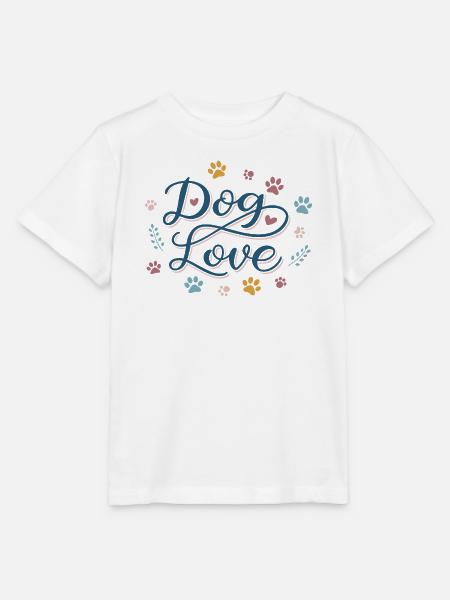 Hundeliebe Skript Pastellfarbene Pfote - Stanley/Stella Kinder T-Shirt MINI CREATOR - Weiß