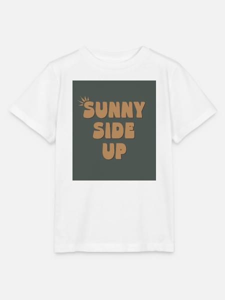 Sunny Side Up – Stay Bright & Positive - Stanley/Stella Kinder T-Shirt MINI CREATOR - Weiß