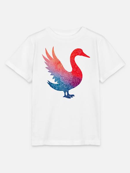 Buntes Flamingo-Blumenmuster - Stanley/Stella Kinder T-Shirt MINI CREATOR - Weiß
