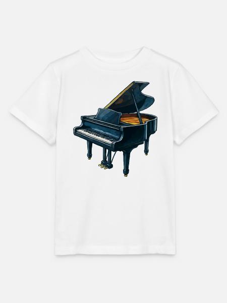 Blauer Konzertflügel - Stanley/Stella Kinder T-Shirt MINI CREATOR - Weiß