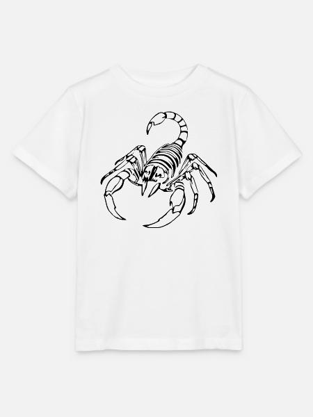 Sternzeichen Skorpion T-shirt - Stanley/Stella Kinder T-Shirt MINI CREATOR  - Weiß