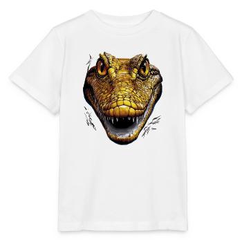 Kaiman Krokodil Alligator Reptilien Kroko Kaimane - Stanley/Stella Kinder T-Shirt MINI CREATOR  - Weiß - Vorne - Maike (125cm)