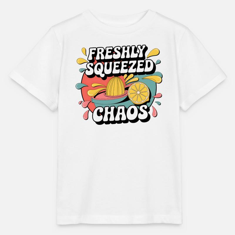 Y2K Pop Humor – Zitrone - Stanley/Stella Kinder T-Shirt MINI CREATOR  - Weiß