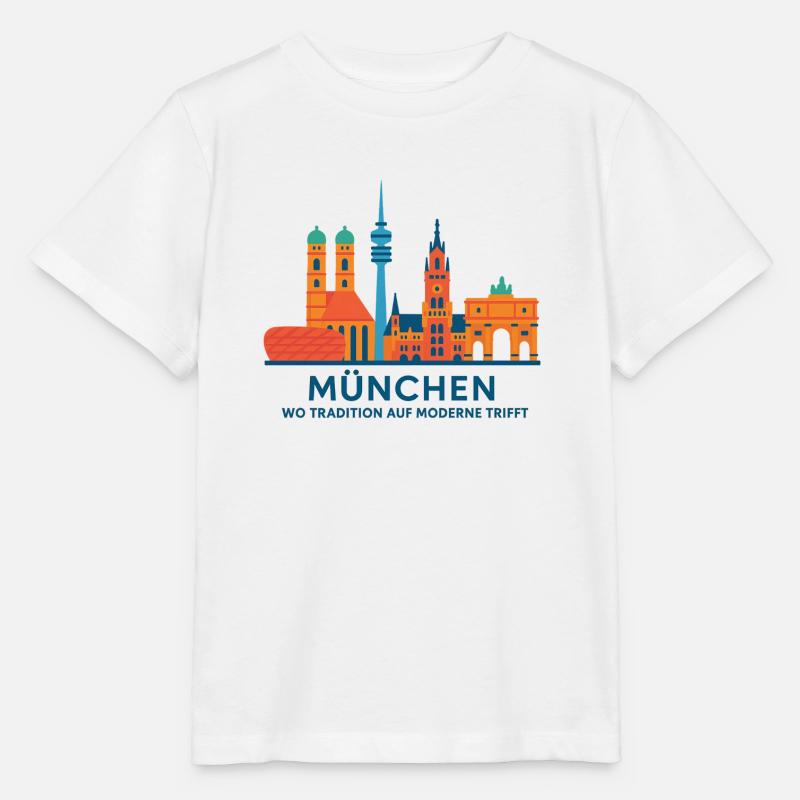 München Skyline: Tradition trifft Moderne - Stanley/Stella Kinder T-Shirt MINI CREATOR  - Weiß