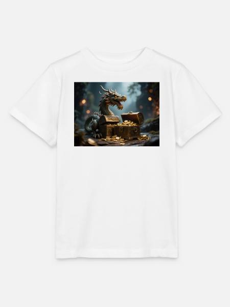 Drachenschatz im Feuerdrache - Stanley/Stella Kinder T-Shirt MINI CREATOR  - Weiß