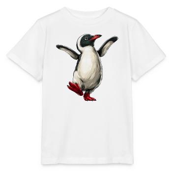 fröhlicher Pinguin :) - Stanley/Stella Kinder T-Shirt MINI CREATOR  - Weiß - Vorne - Maike (125cm)
