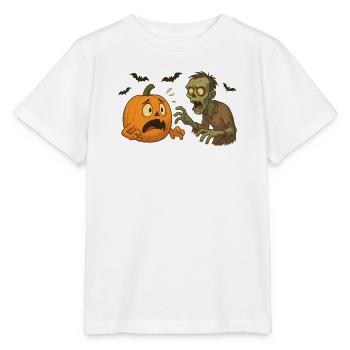 Citrouille panique et zombie - T-shirt bio MINI CREATOR Stanley/Stella Enfant - blanc - Devant - Maike (125cm)