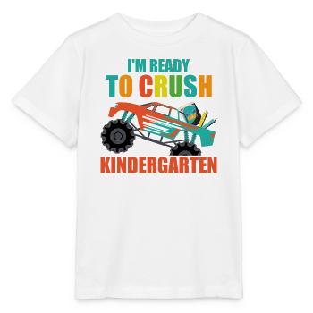 Ich bin bereit, den Kindergarten-Monstertruck zu vernichten - Stanley/Stella Kinder T-Shirt MINI CREATOR  - Weiß - Vorne - Maike (125cm)