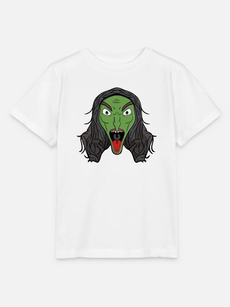 Grüne Hexe Knurren - Stanley/Stella Kinder T-Shirt MINI CREATOR - Weiß