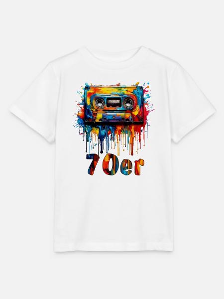 MUSIKKASETTE 70er - Stanley/Stella Kinder T-Shirt MINI CREATOR - Weiß