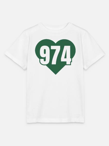 Herz 974 Code Grün - Stanley/Stella Kinder T-Shirt MINI CREATOR - Weiß
