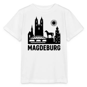 magdeburg silhouette - Stanley/Stella Kinder T-Shirt MINI CREATOR  - Weiß - Vorne - Maike (125cm)