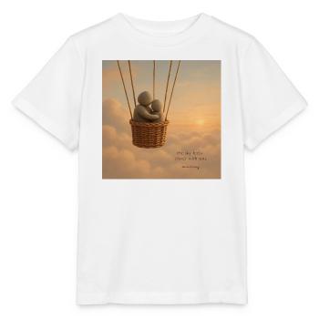 Skybound Whispers Étreinte - T-shirt bio MINI CREATOR Stanley/Stella Enfant - blanc - Devant - Maike (125cm)