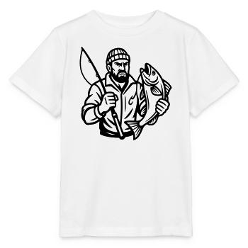 Angler - Stanley/Stella Kinder T-Shirt MINI CREATOR  - Weiß - Vorne - Maike (125cm)