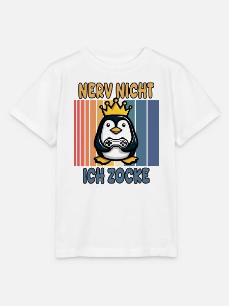 nerv nicht der pinguin zockt - Stanley/Stella Kinder T-Shirt MINI CREATOR - Weiß