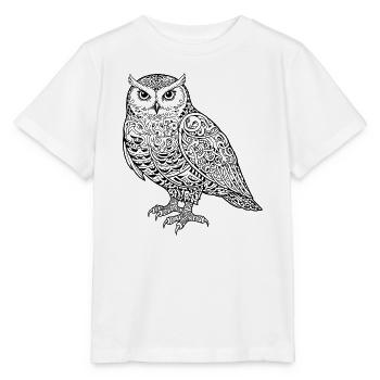 Snowy Owl Ornament - Stanley/Stella MINI CREATOR Kids’ T-Shirt - white - Front - Maike (125cm)