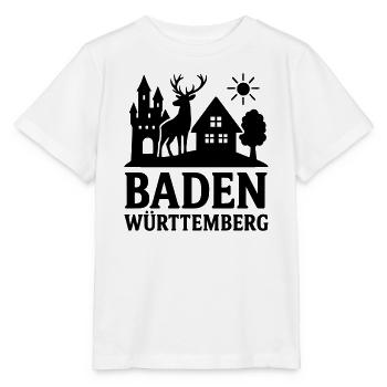 Baden Württemberg Bundesland Wahrzeichen - Stanley/Stella Kinder T-Shirt MINI CREATOR  - Weiß - Vorne - Maike (125cm)