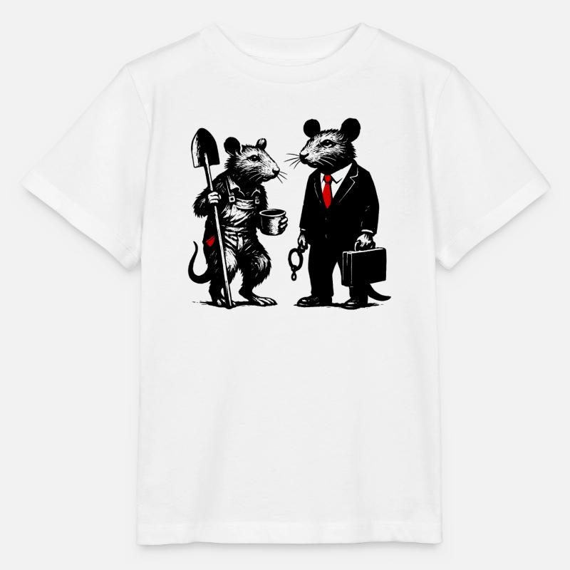 Ratto operaio e topo d'ufficio - Maglietta per bambini MINI CREATOR di Stanley/Stella - bianco