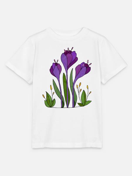 Blumen - Stanley/Stella Kinder T-Shirt MINI CREATOR  - Weiß