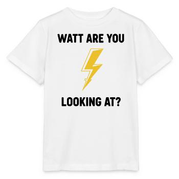 Watt Regardez-vous la conception du boulon - T-shirt bio MINI CREATOR Stanley/Stella Enfant - blanc - Devant - Maike (125cm)