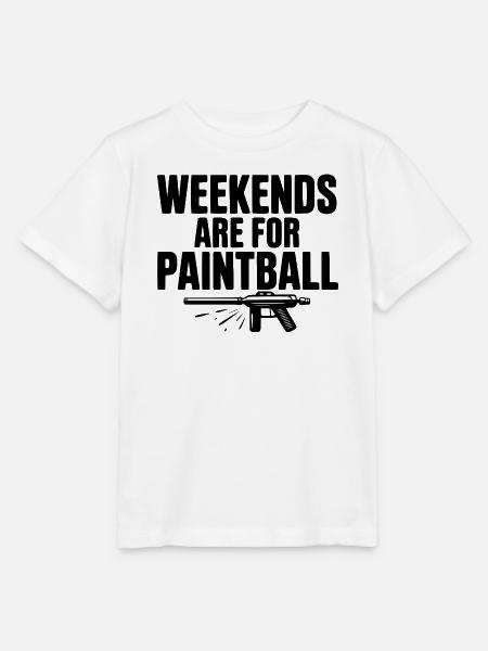 Wochenenden sind für Paintball - Stanley/Stella Kinder T-Shirt MINI CREATOR - Weiß