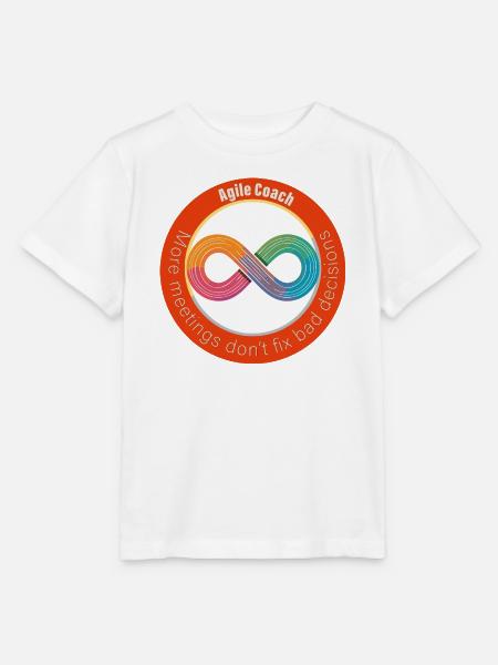 More meetings don't fix bad decisions - Stanley/Stella Kinder T-Shirt MINI CREATOR  - Weiß