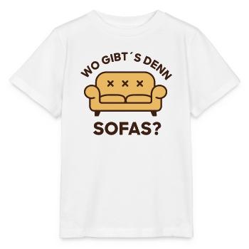 Wo gibt's denn Sofas? Lounge Humor. So etwas? - Stanley/Stella Kinder T-Shirt MINI CREATOR  - Weiß - Vorne - Maike (125cm)