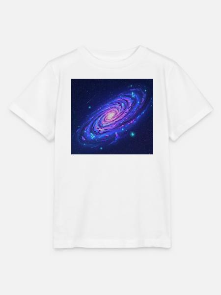 Neon Galaxie Spiral Kristalle - Stanley/Stella Kinder T-Shirt MINI CREATOR - Weiß