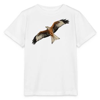 Rotmilan im Flug - Stanley/Stella Kinder T-Shirt MINI CREATOR  - Weiß - Vorne - Maike (125cm)