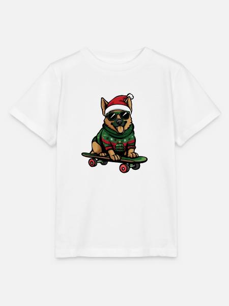 Schäferhund Weihnachten Lustig - Stanley/Stella Kinder T-Shirt MINI CREATOR - Weiß