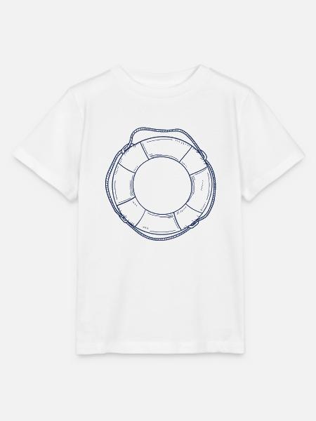 Nautic Design Rettungsring Line Art Nautical - Stanley/Stella Kinder T-Shirt MINI CREATOR  - Weiß
