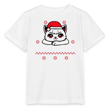 Katze Selbstbewusst Santa's Favorite Weihnachten - Stanley/Stella Kinder T-Shirt MINI CREATOR  - Weiß - Vorne - Maike (125cm)