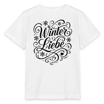 Winter Love Saying - Stanley/Stella MINI CREATOR Kids’ T-Shirt - white - Front - Maike (125cm)
