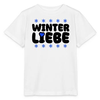 Winter Love Heart - Stanley/Stella MINI CREATOR Kids’ T-Shirt - white - Front - Maike (125cm)