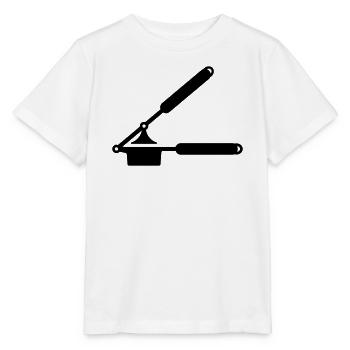 Knoblauch Presse oder Spätzle Presse - Stanley/Stella Kinder T-Shirt MINI CREATOR  - Weiß - Vorne - Maike (125cm)