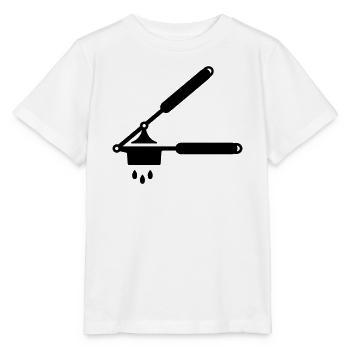 Knoblauch Presse oder Spätzle Presse - Stanley/Stella Kinder T-Shirt MINI CREATOR  - Weiß - Vorne - Maike (125cm)