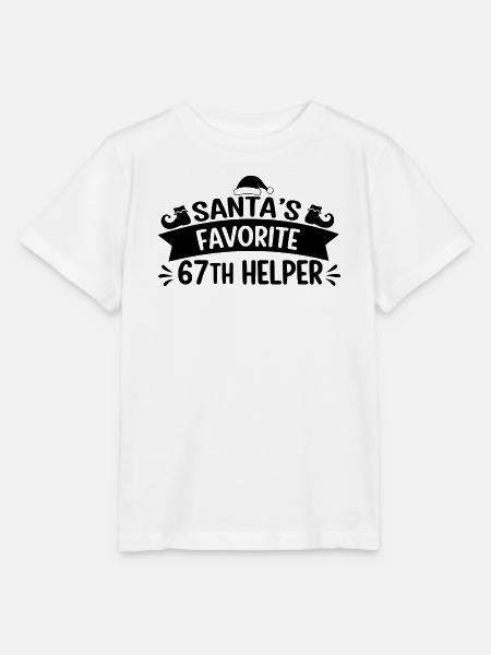 Santas Favorite 67th Helper - Stanley/Stella Kinder T-Shirt MINI CREATOR - Weiß
