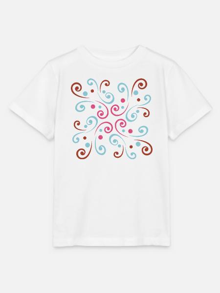 Abstraktes wellenförmiges Design von Cean - Stanley/Stella Kinder T-Shirt MINI CREATOR - Weiß