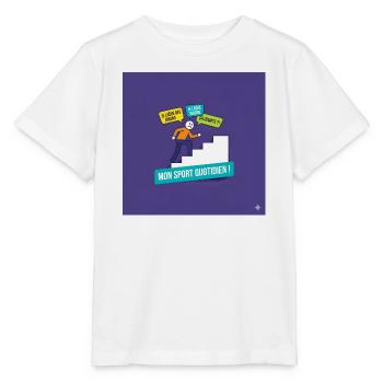 Mein täglicher Sport: motivierende Schimpfwörter - Stanley/Stella Kinder T-Shirt MINI CREATOR  - Weiß - Vorne - Maike (125cm)