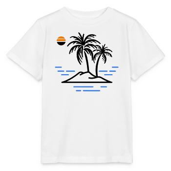 Palmen Insel - Stanley/Stella Kinder T-Shirt MINI CREATOR  - Weiß - Vorne - Maike (125cm)