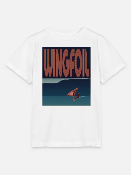 Wingfoiler Welle - Stanley/Stella Kinder T-Shirt MINI CREATOR - Weiß