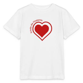 Illumine le cœur des ténèbres - T-shirt bio MINI CREATOR Stanley/Stella Enfant - blanc - Devant - Maike (125cm)