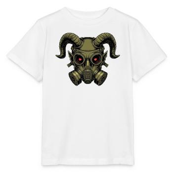 Diabolique Démon Masque Halloween Effrayant Gothique - T-shirt bio MINI CREATOR Stanley/Stella Enfant - blanc - Devant - Maike (125cm)