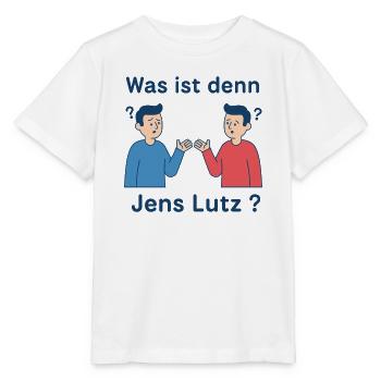 Was ist denn Jens Lutz? - Stanley/Stella Kinder T-Shirt MINI CREATOR  - Weiß - Vorne - Maike (125cm)