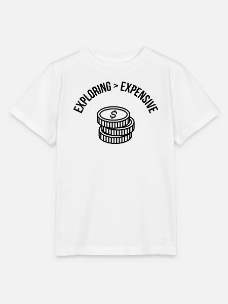 Exploring > Expensive – Travel Shirt - Stanley/Stella Kinder T-Shirt MINI CREATOR - Weiß