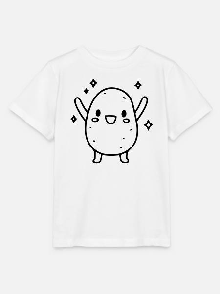 Süße glückliche Kartoffel | Kawaii Gemüse - Stanley/Stella Kinder T-Shirt MINI CREATOR  - Weiß