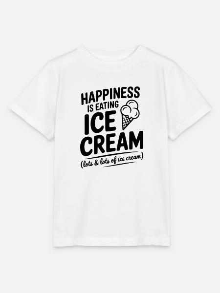Glück ist Sahne essen - Stanley/Stella Kinder T-Shirt MINI CREATOR  - Weiß